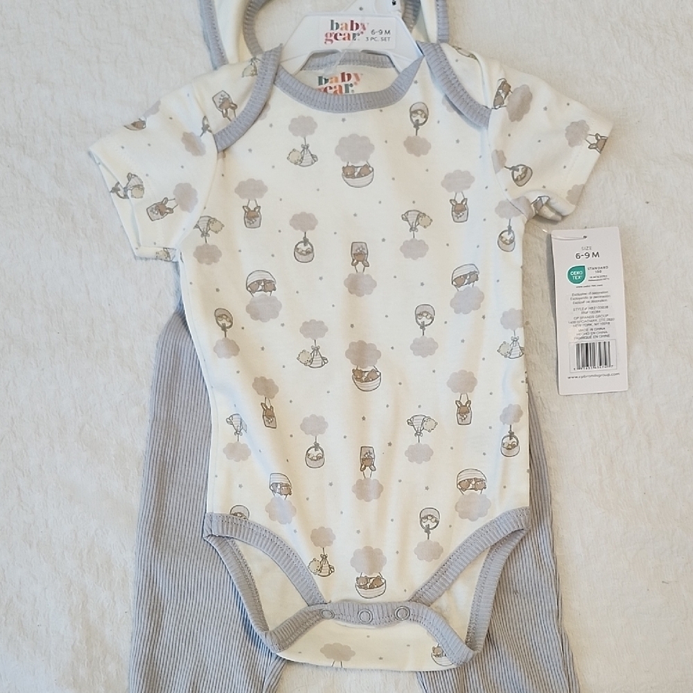 Baby Gear Gray and White Bodysuit Set - Picture 3 of 6